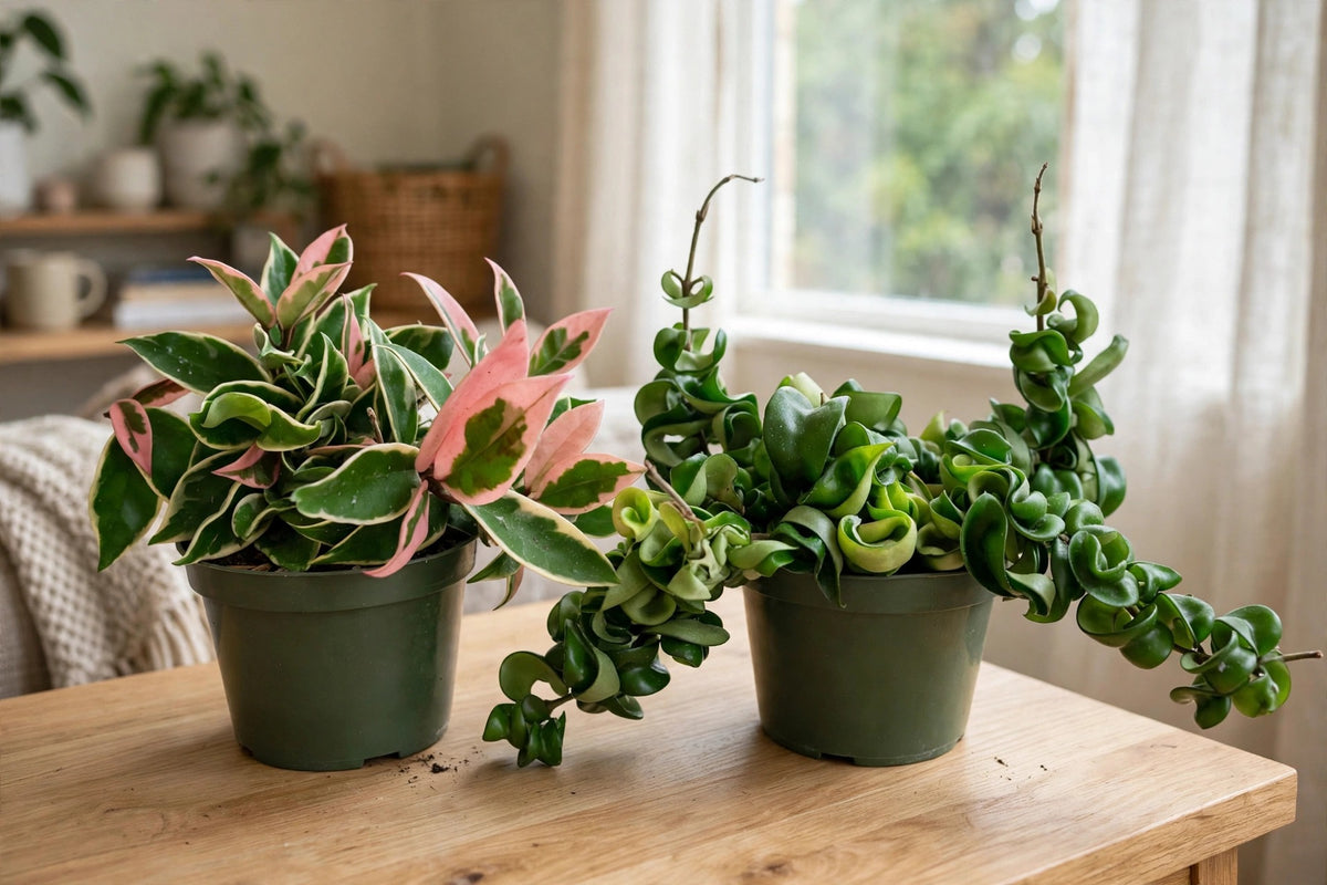 The Hoya Duo — Krimson Queen & Compacta (6" Pots)